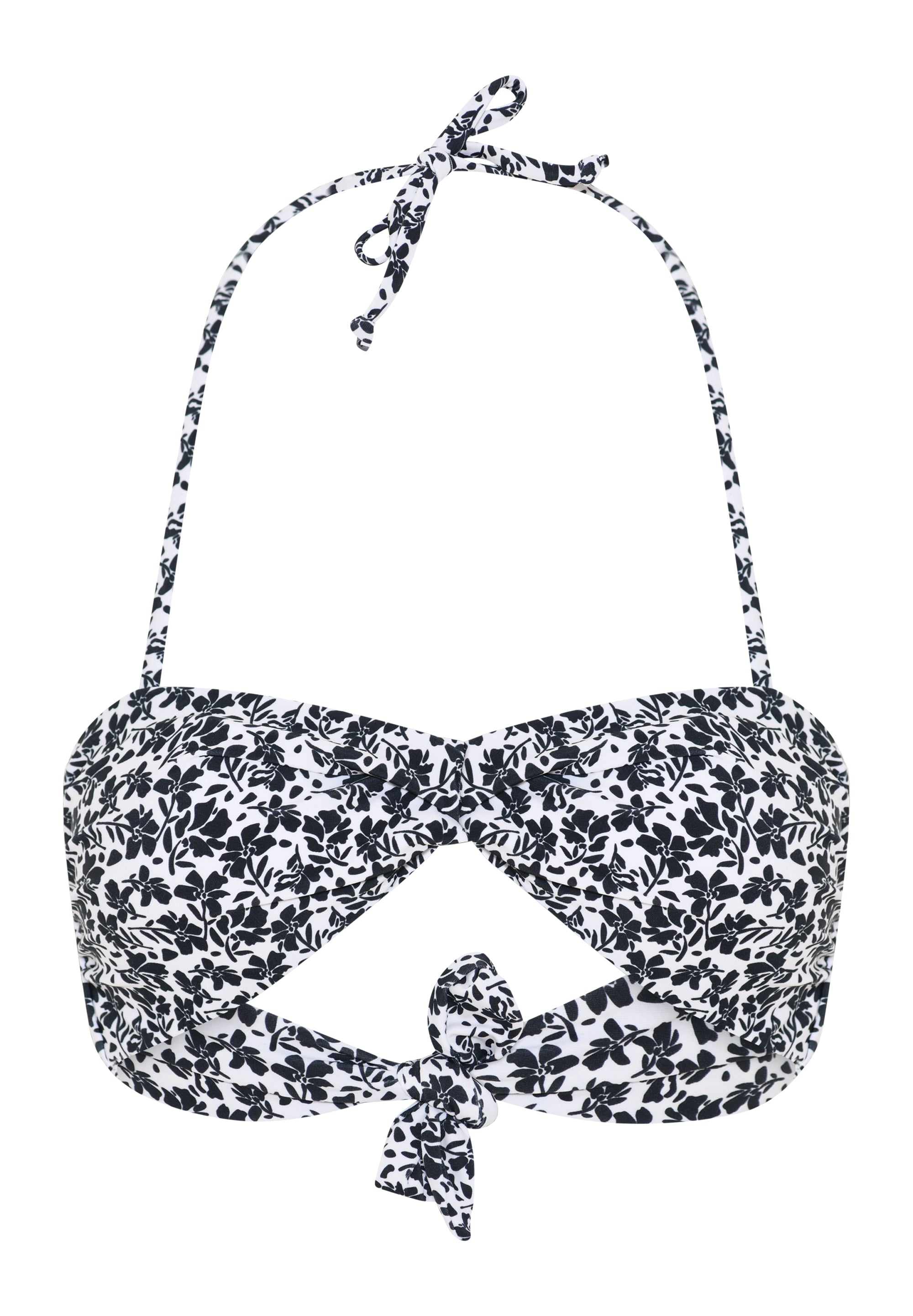 Charlotta Bikini Top, Black AOP