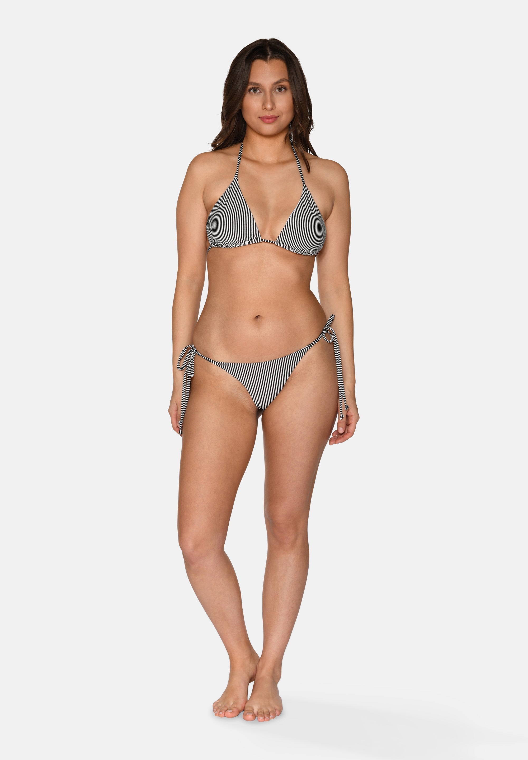 Carin Bikini Bottom, Black Stripe