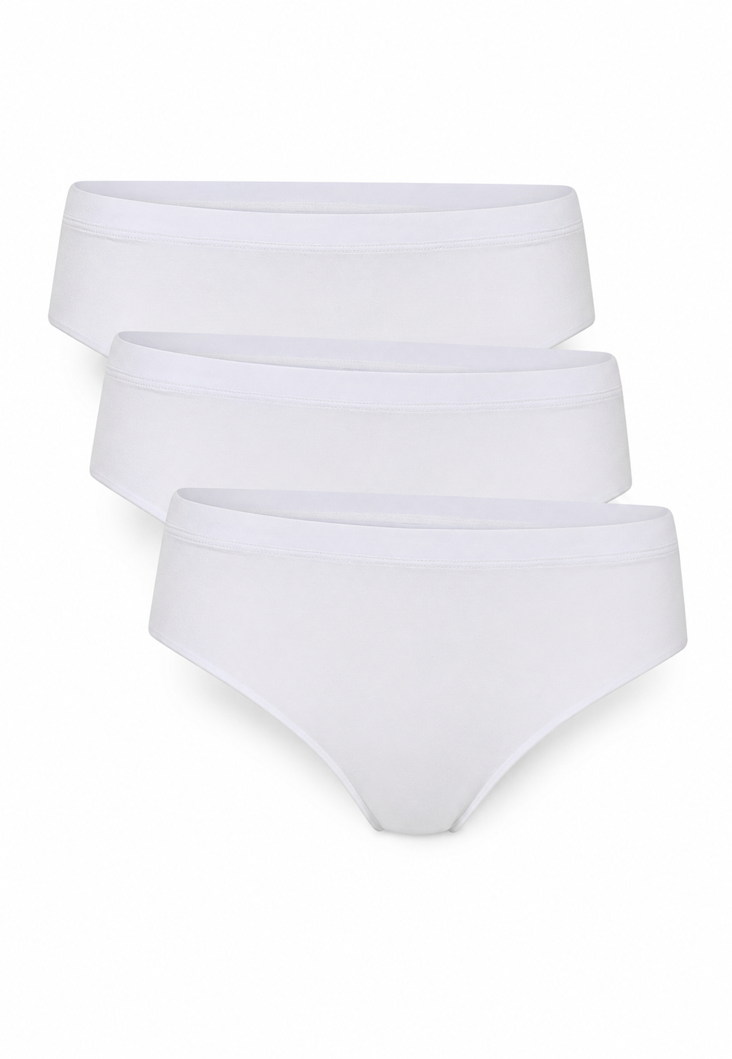 3er-Pack Modal-Bikini-Slip, Weiß