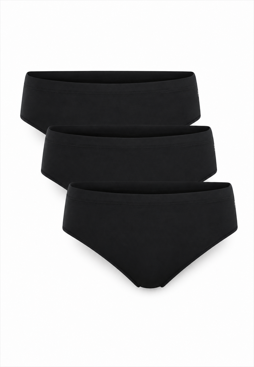 3er-Pack Modal-Bikini-Slip, Schwarz