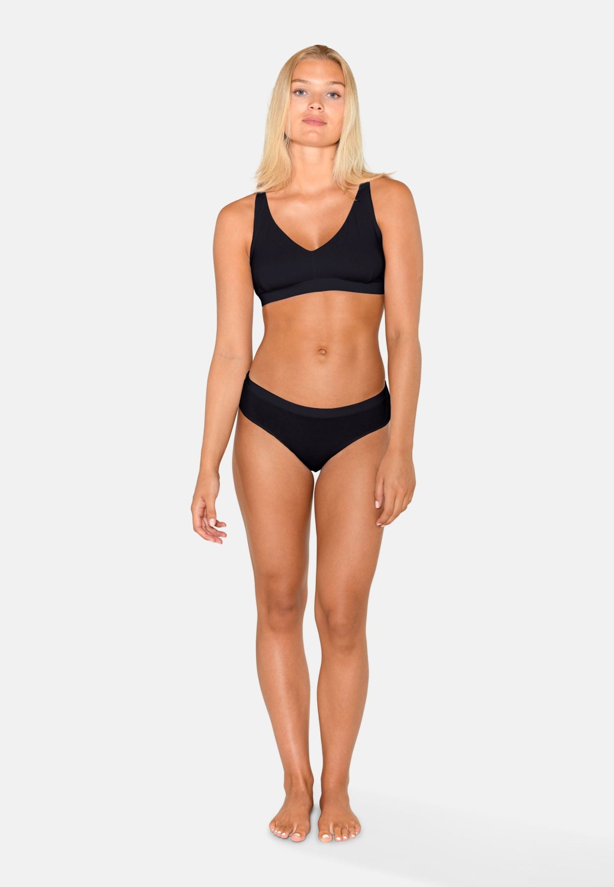 3er-Pack Modal-Bikini-Slip, Schwarz