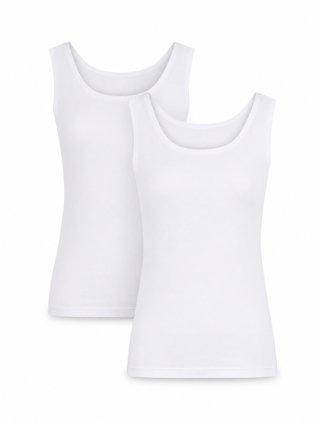 2er-Pack Modal-Tanktop, Weiß