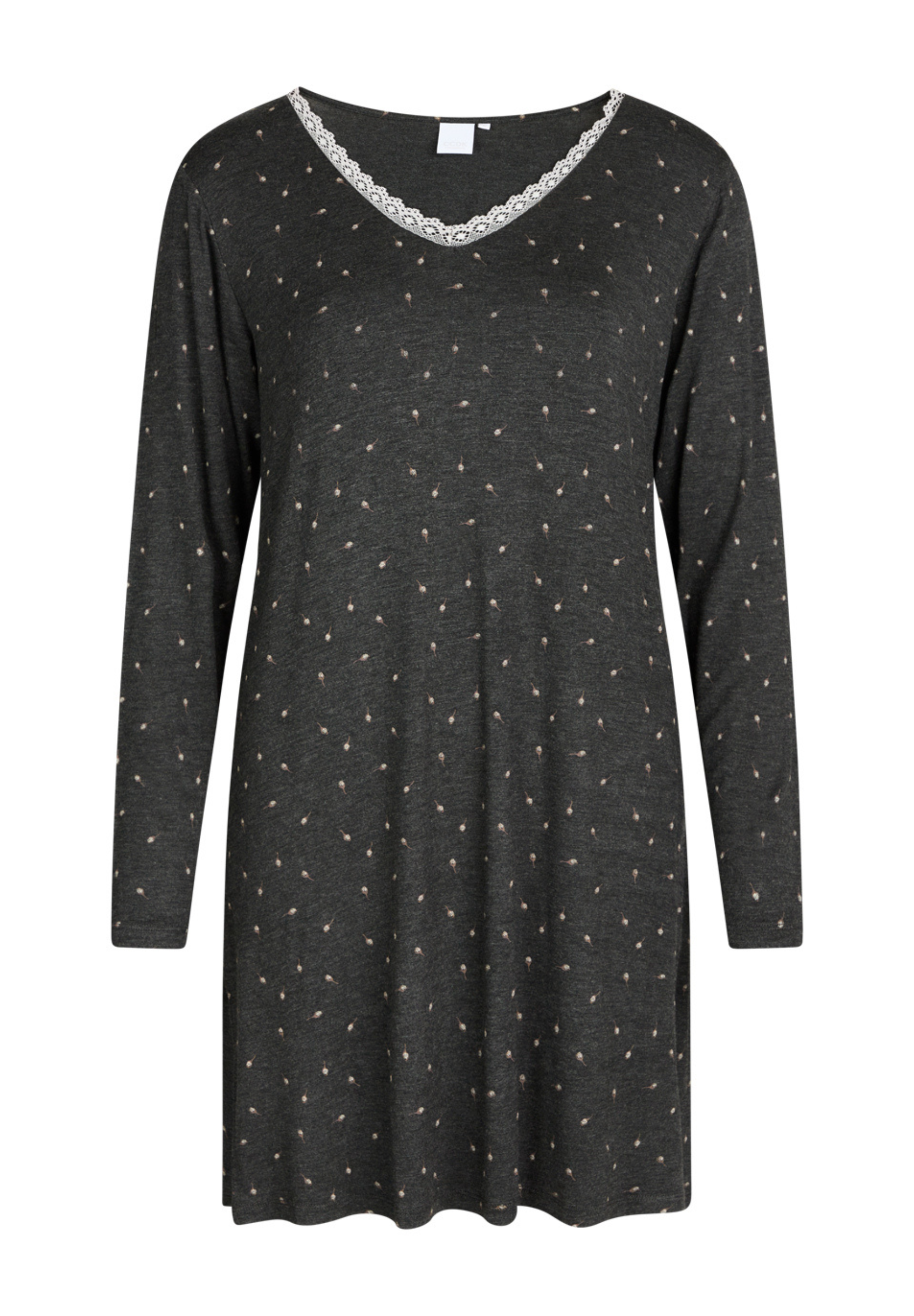 Jacqueline Long Sleeve Dress, Dark Grey Melange