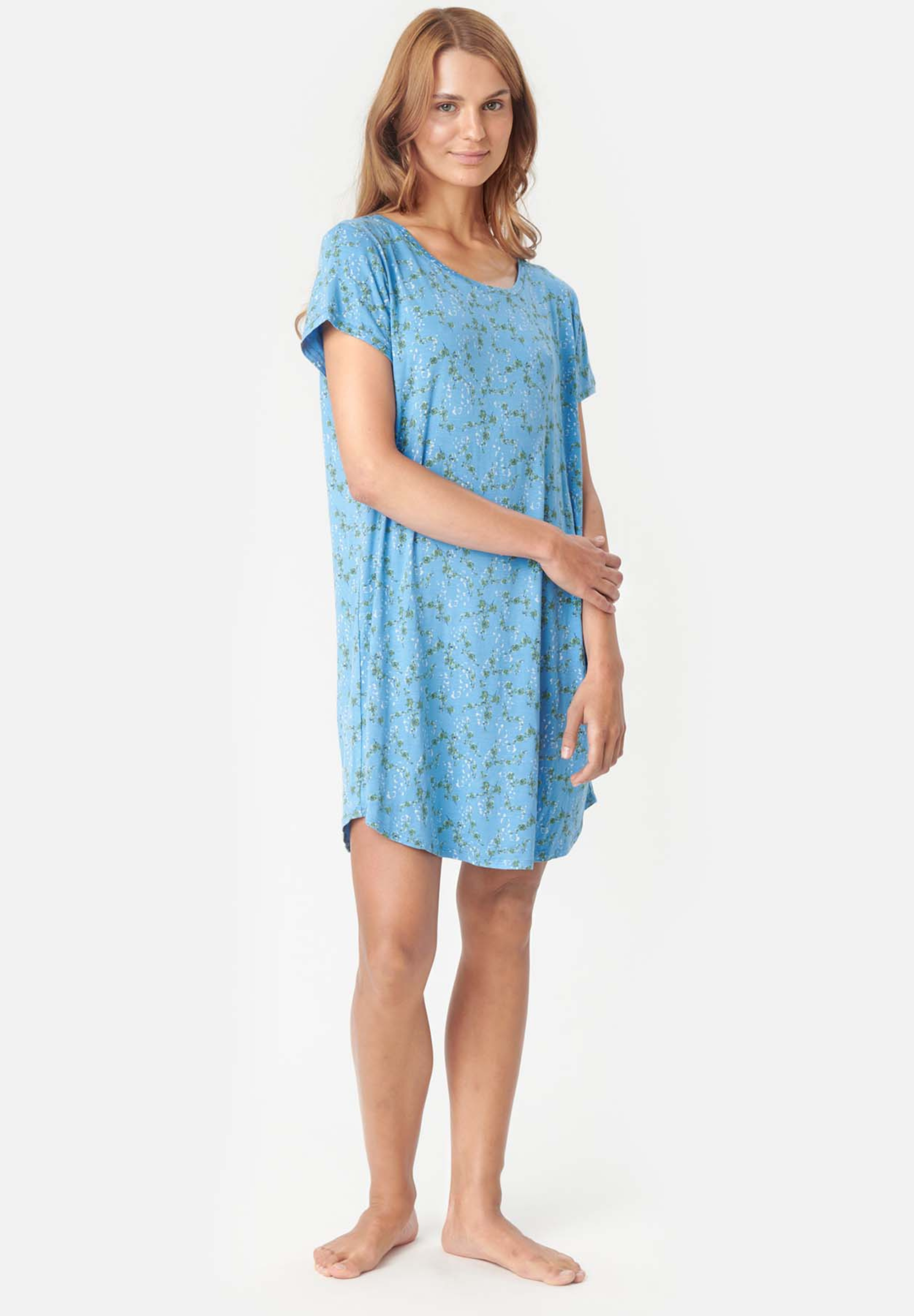 Nicole Short Sleeve Dress, Lichen Blue