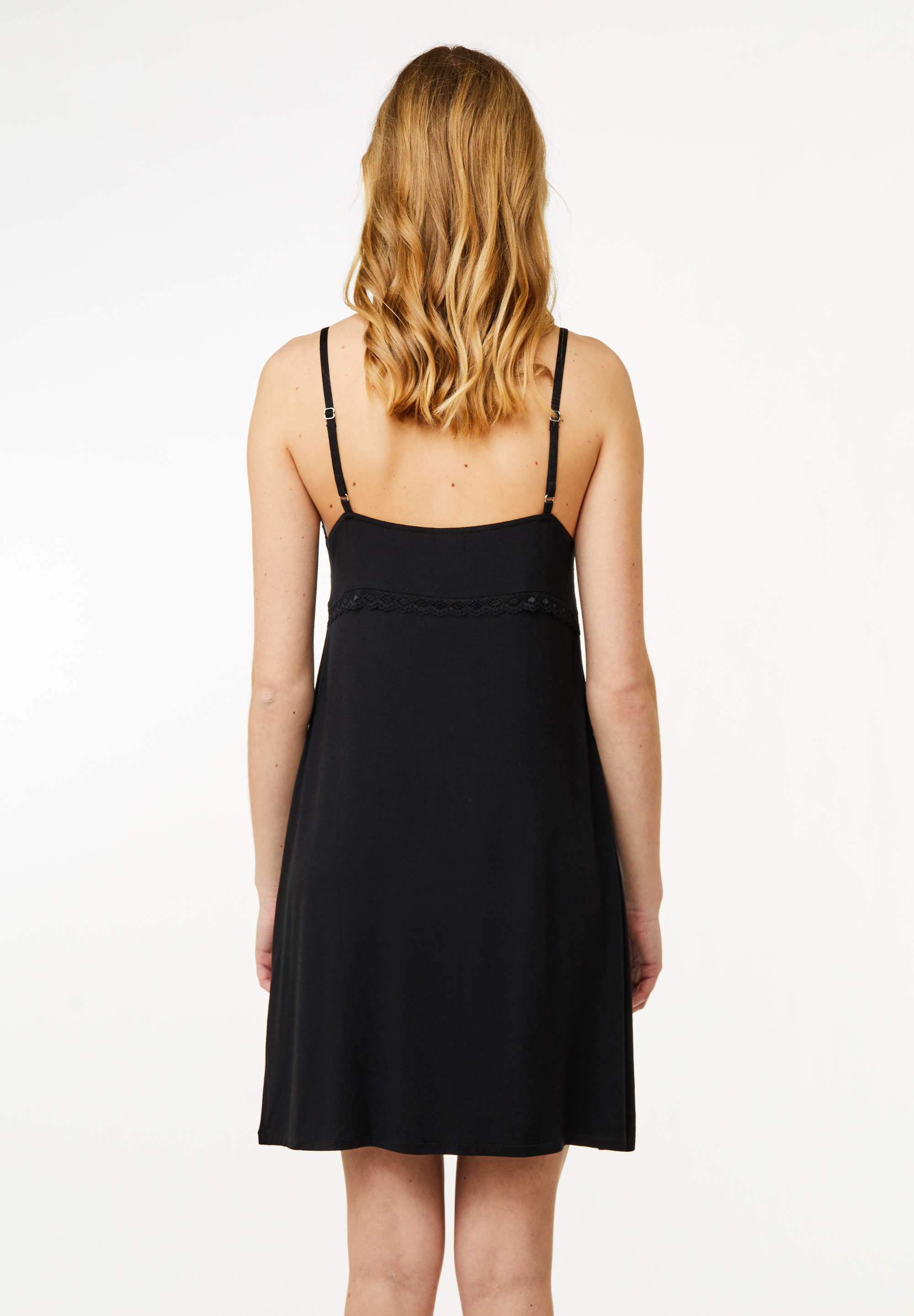 Jennifer Chemise Dress, Black